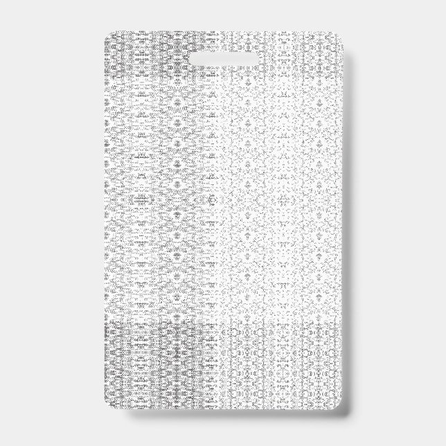 Delicate, repeating light gray floral pattern on a badge (Front)