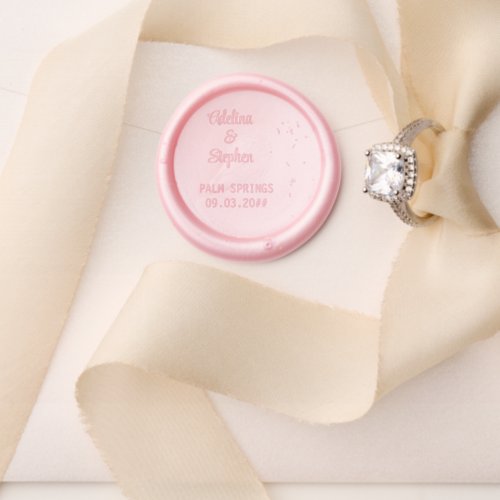 Delicate Rose Floral Elegant Chic Monogram Wedding Wax Seal Stamp