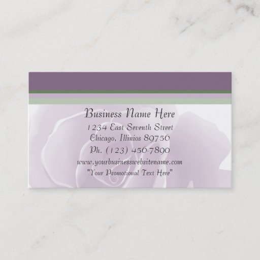 Customizable Delicate Rose Fresh Floral Business Cards
