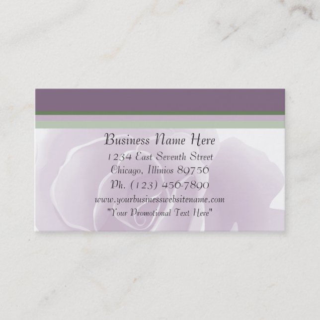 Delicate Rose Fresh Floral Business Cards (Front)