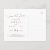 Delicate Rose Gold 4 Photo Template Save the Date (Back)