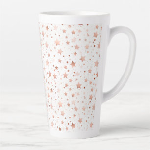 Delicate Rose Gold Stars  Large Latte Mug