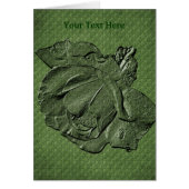 Delicate Rose In Green Flower Art Photo Card (Front)