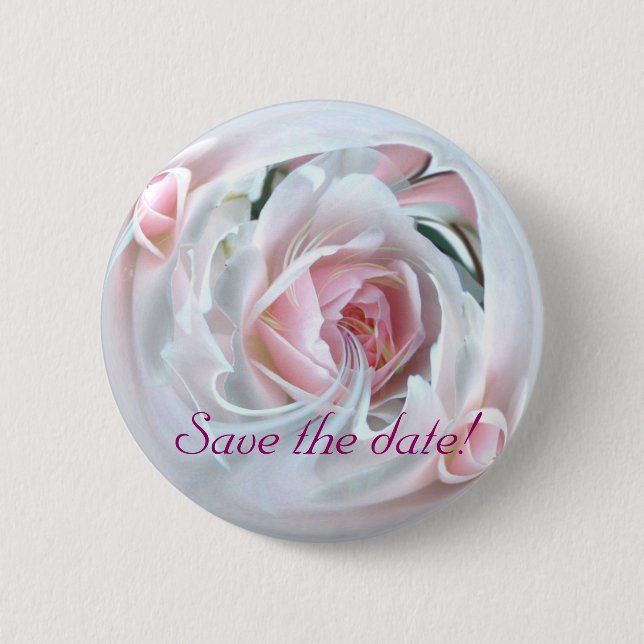delicate rose in marble 2 pinback button (Front)