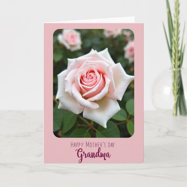 Delicate Rose Mothers Day Card (Front)