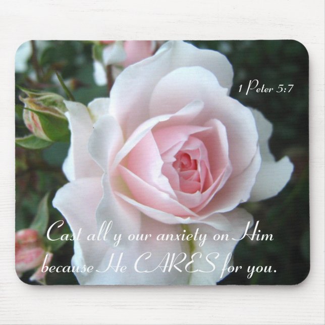 Delicate rose mouse pad (Front)
