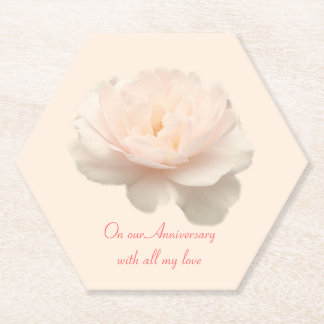 Delicate rose paper coaster