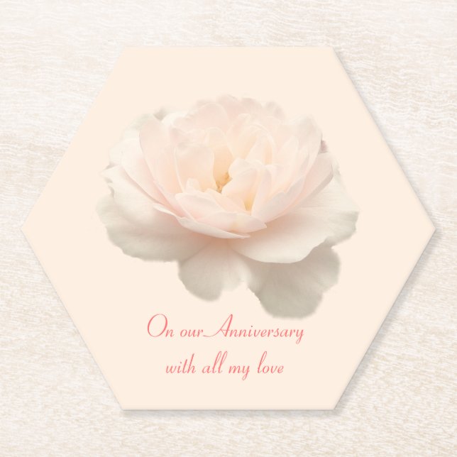 Delicate rose paper coaster (Front)
