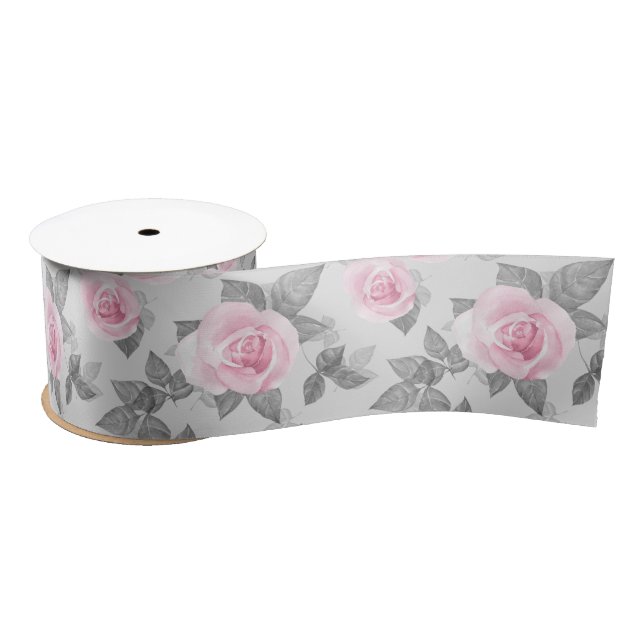 Delicate roses 1 satin ribbon (Spool)