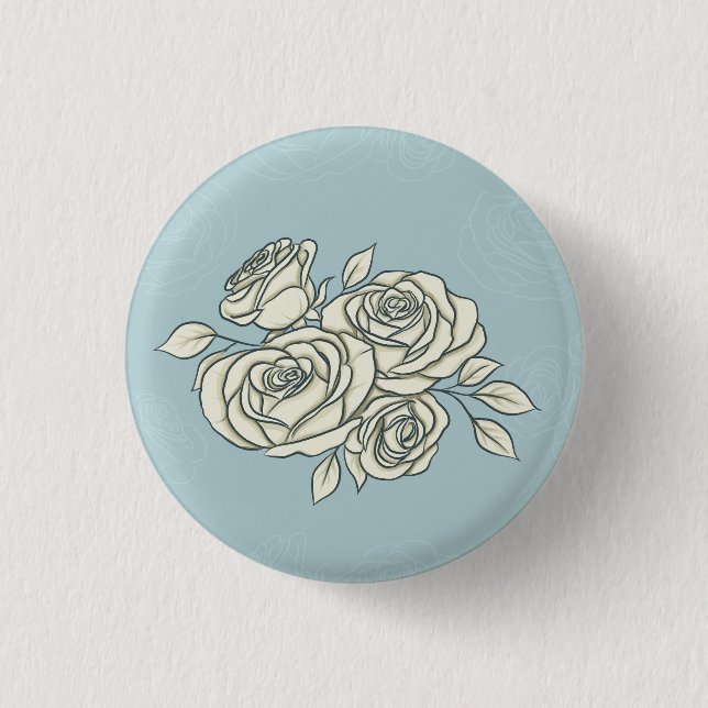 Delicate roses button (Front)