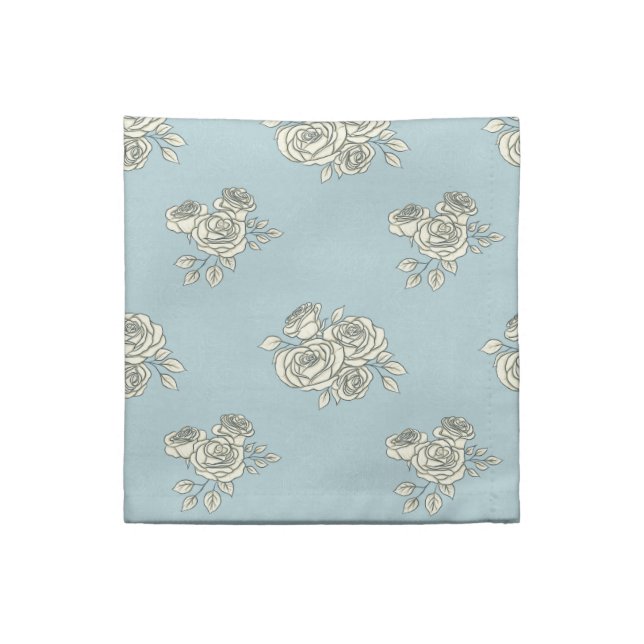 Delicate roses cloth napkin (Quarter Fold)