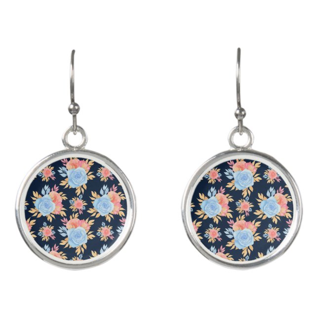 Delicate Roses Earrings (Front)