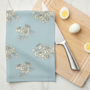 Delicate roses kitchen towel