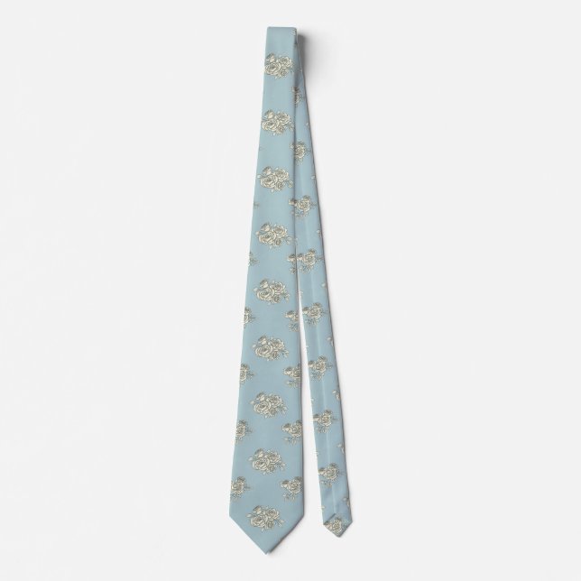 Delicate roses neck tie (Front)