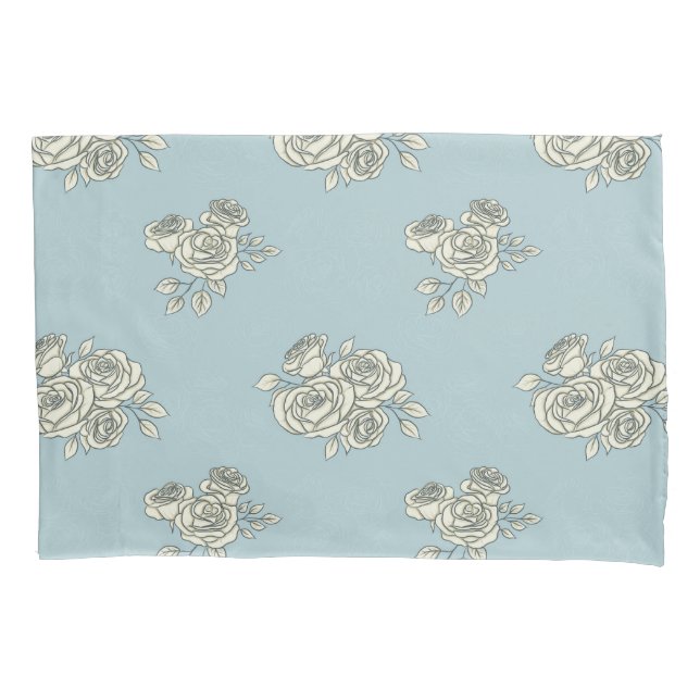 Delicate roses pillow case (Front)