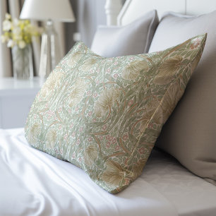 Delicate Sage Green Vintage Yellow Pattern Morris Pillow Case