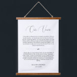 Delicate Script Anniversary Wedding Vows Hanging Tapestry<br><div class="desc">Modern and elegant design printed Delicate Script Anniversary Wedding Vows Hanging Tapestry that can be customized with your text. Please click the "Customize it" button and use our design tool to modify this template. Check out the Graphic Art Design store for other products that match this design!</div>
