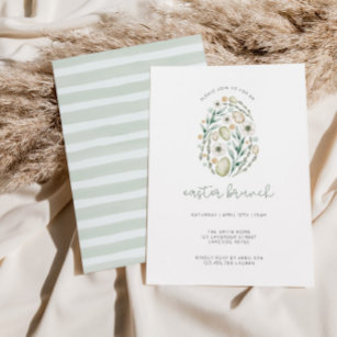 Delicate Script Easter Brunch Invitation