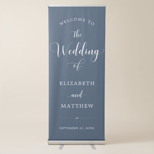 Delicate Script Wedding Welcome Banner with Stand