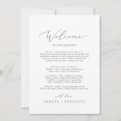 Delicate Silver Welcome Letter Itinerary & Map (Front)