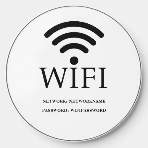 Delicate Simple Wifi Network Internet Password Wireless Charger