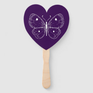 Delicate Sketch Butterfly Hand Fan