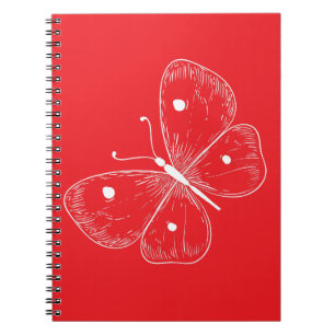 Delicate Sketch Butterfly Notebook