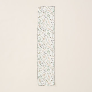 Delicate Small Leaves Chiffon Scarf 