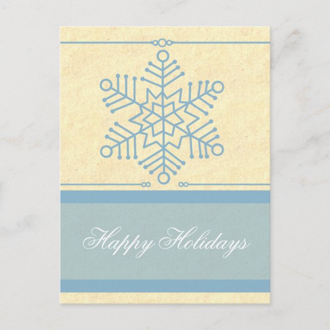 Delicate Snowflake Christmas Postcard (Front)