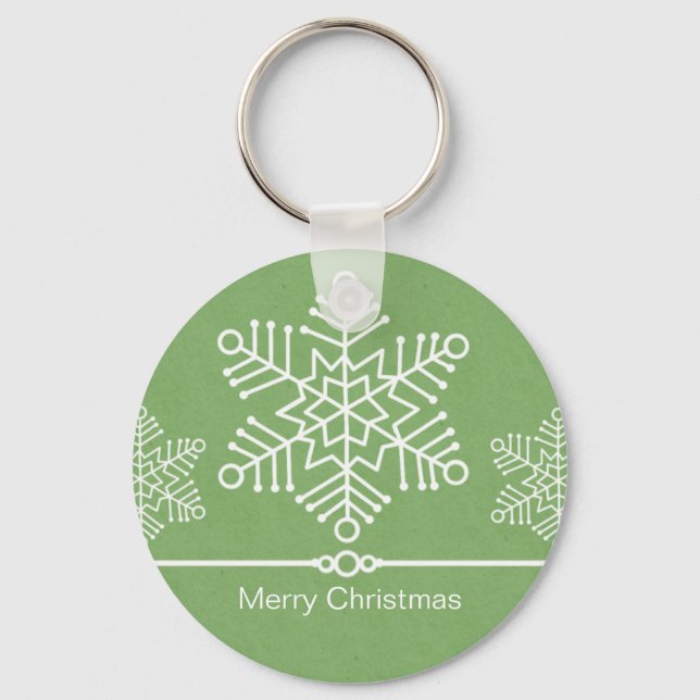 Delicate Snowflakes Christmas Keychain (Front)