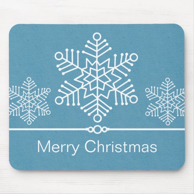 Delicate Snowflakes Christmas Mousepad (Front)