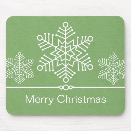 Delicate Snowflakes Christmas Mousepad