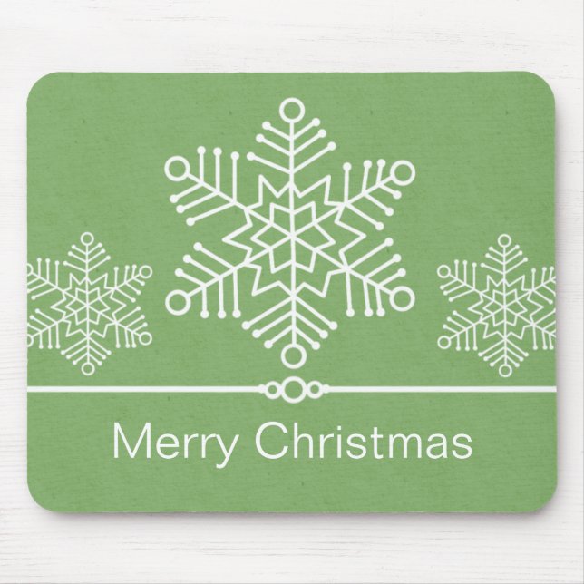 Delicate Snowflakes Christmas Mousepad (Front)
