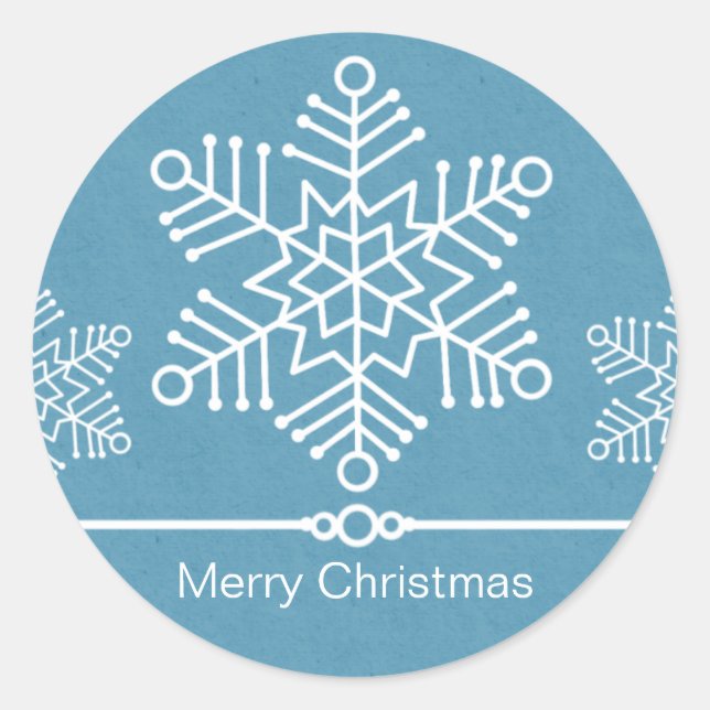 Delicate Snowflakes Christmas Stickers (Front)