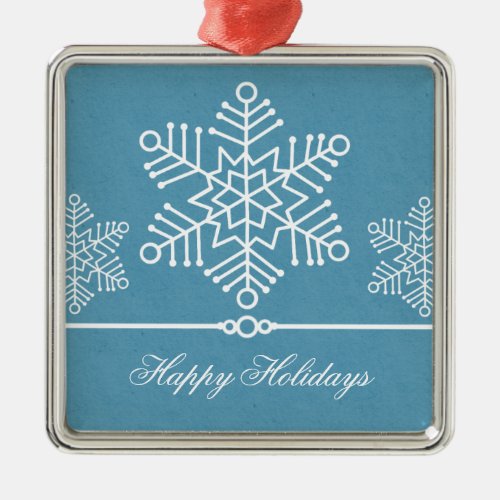 Delicate Snowflakes Premium Square Ornament