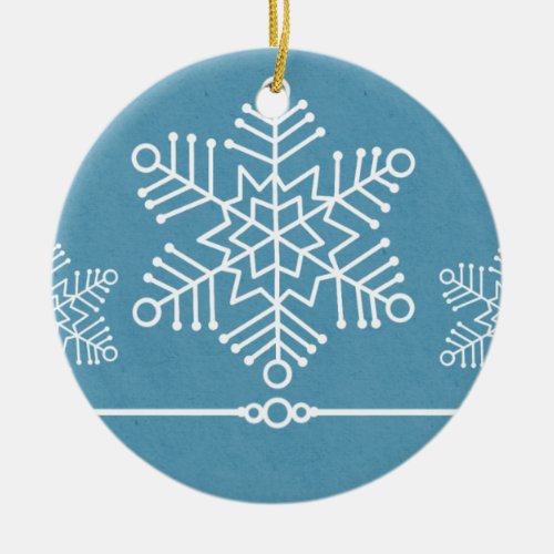 Delicate Snowflakes Round Ornament