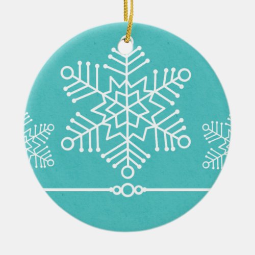 Delicate Snowflakes Round Ornament