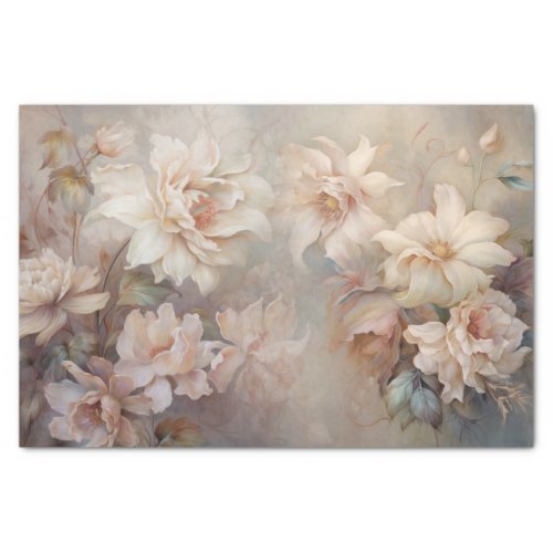 Delicate Soft Beautiful Elegant Florals Decoupage Tissue Paper