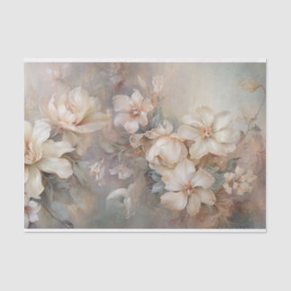 Delicate, Soft Beautiful Elegant Florals Decoupage Tissue Paper