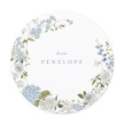 Delicate Soft Blue Floral Wreath Personalized