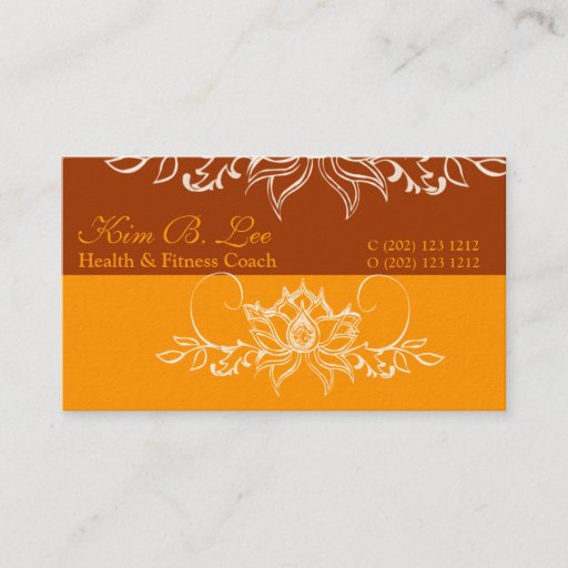 Customizable White Indian Lotus Flower Business Card Template