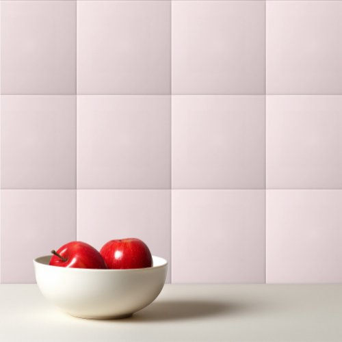 Delicate solid color plain blushing pink ceramic tile