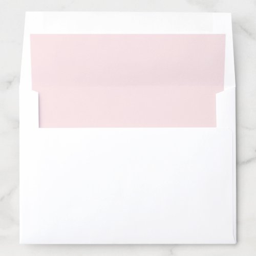 Delicate solid color plain blushing pink envelope liner