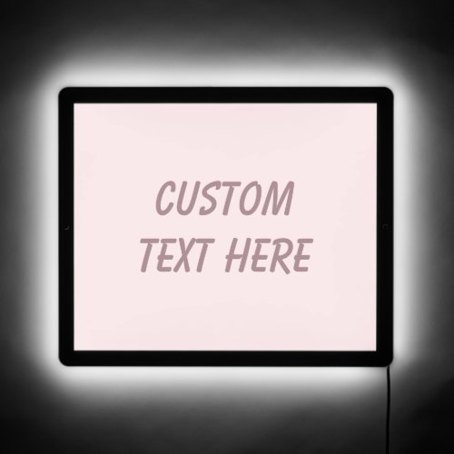 Delicate solid color plain blushing pink LED sign