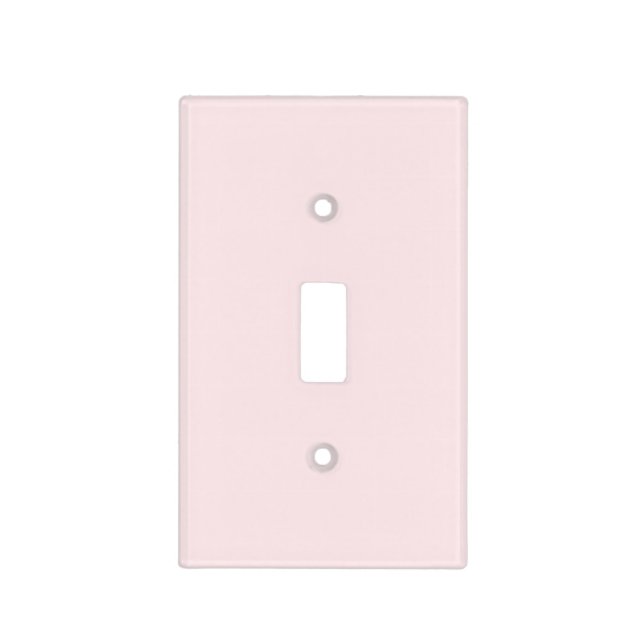 Delicate solid color plain blushing pink light switch cover (Front)