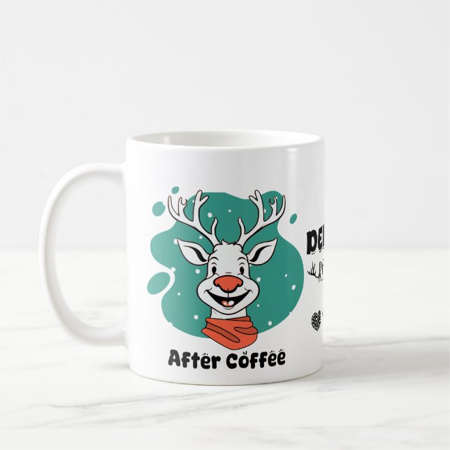 Delicate Soul Reindeer Before and After Coffee Mug (Left)