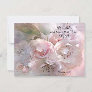 Delicate spring blossom with Bible Message Postcard
