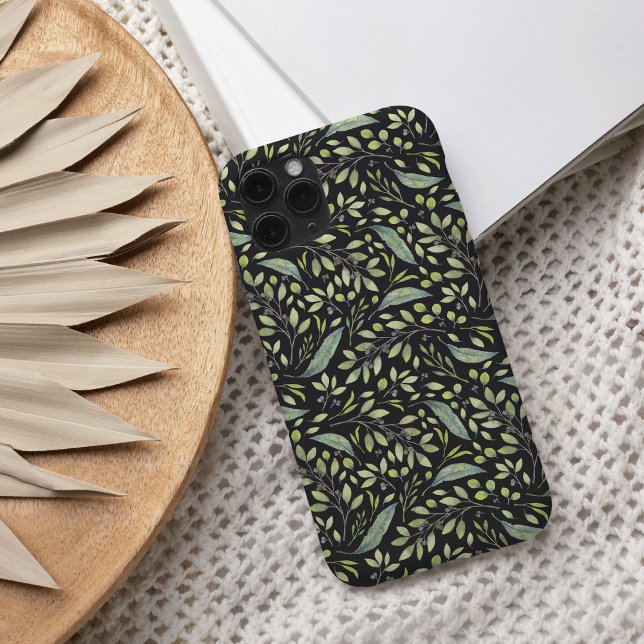 Delicate Spring Green Botanical Pattern iPhone Case (Creator Uploaded)