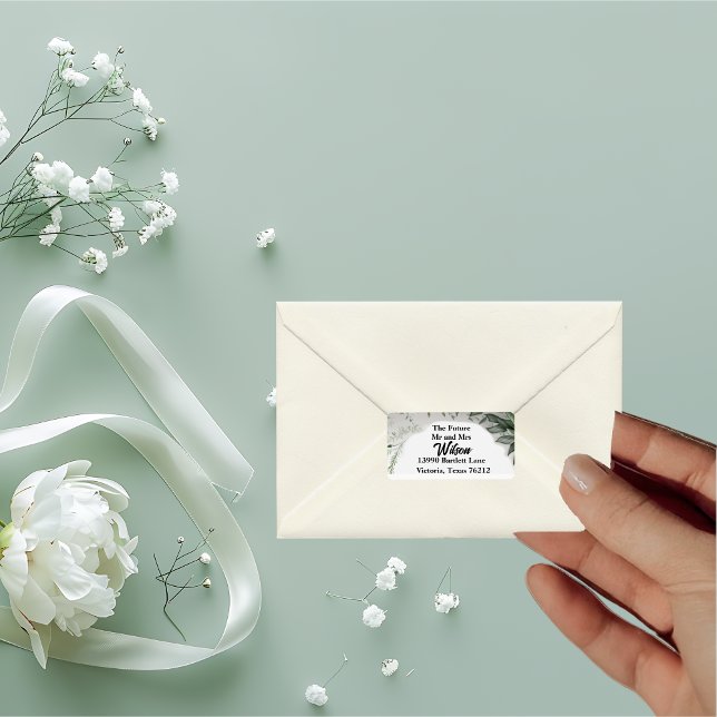 Delicate Spring Leaves Encircling Return Address  Label (Creator Uploaded)