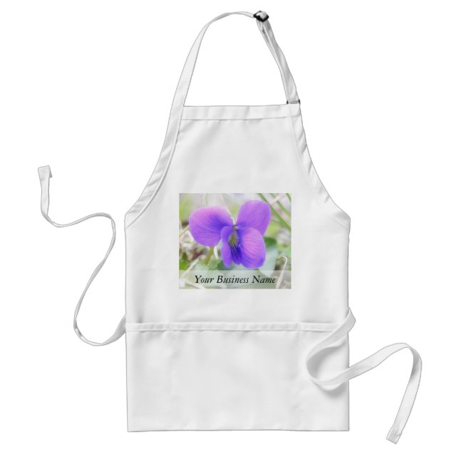 Delicate Spring Violet Adult Apron (Front)